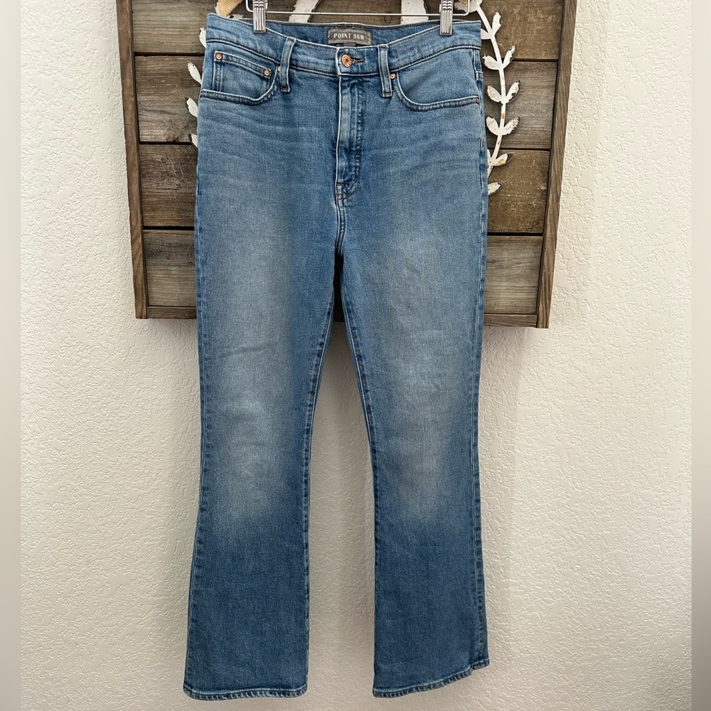 Point Sur Blue Women's Jeans - Skinny flare stretch denim size 30